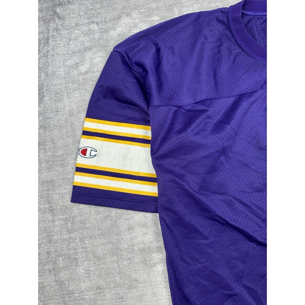 VTG Champion Jersey Mens 52 Purple Minnesota Vikings LSU Tigers 80s 90s Football - Picture 2 of 9
